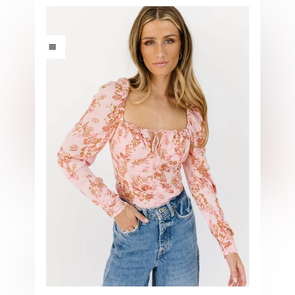 NWT FREE PEOPLE Hilary Printed Top - Picture 4 of 10